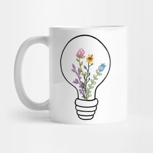 floral lightbulb Mug